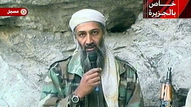Osama in Laden Joins Global. osama bin laden cave